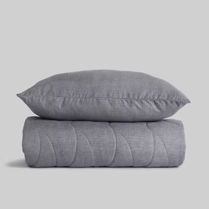 Colcha Cosida Anabel Gris - 1