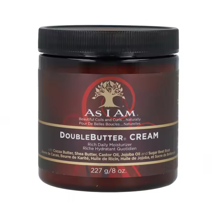 As i am doublebutter crema 227g/8oz, cuida el cabello rizo y afro. Belleza y cuidado de tu cabello y tu piel con As I Am. - 1