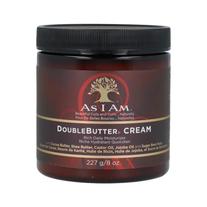 As i am doublebutter crema 227g/8oz, cuida el cabello rizo y afro. Belleza y cuidado de tu cabello y tu piel con As I Am. - 1