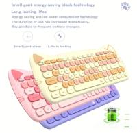 Cute Cat Shaped Wireless Keyboard and Mouse Set, 84-Key 2.4GHz Optical Mouse, Portable ABS Design, Non-Rechargeable AAA Battery, PC Compatible - details 6
