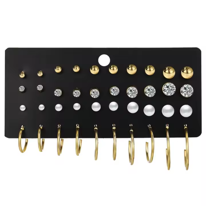 Biscraip conjunto de pendientes para mujer niña para diario - 1