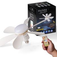 Ventilador De Techo Con Luz 40W E27 Control Remoto LED Para Baño Dormitorio Cocina Soporte Para Instalación Y Luz Dimmable - details 0