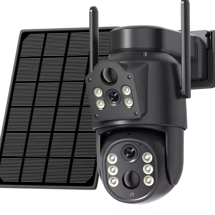 Cámara Solar WiFi Exterior 4K 8MP Con Batería Y Doble Lente Cámara De Seguridad Inalámbrica iCsee APP Protección De Seguridad - 1