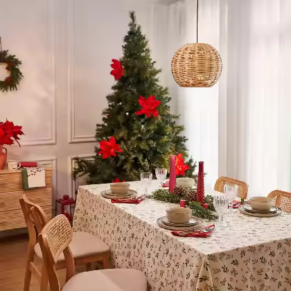 La Mallorquina - Mantel 100% de Algodón con diseño navideño - Nellim - 1