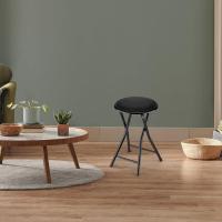 ARISE SHOP-Taburete plegable acolchado,Silla plegable portátil y ligera para Cocina, Comedor, Salón, Dormitorio,Color negro,30 x 30 x H 45 cm - details 2