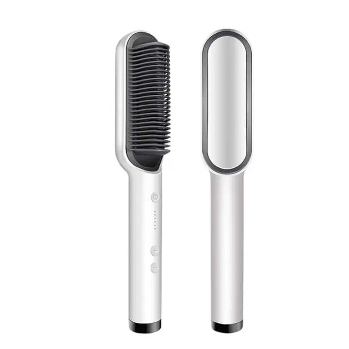 Cepillo Alisador de Pelo: Tu Compañero de Estilo Profesional con Tecnología Avanzada y 3 Intensidades Regulables hasta 200º. Desenreda, Alisa y Elimina el Frizz para un Cabello Radiante. Calefacción PTC, Anti-quemaduras, Apagado Automático y Protección de - 1
