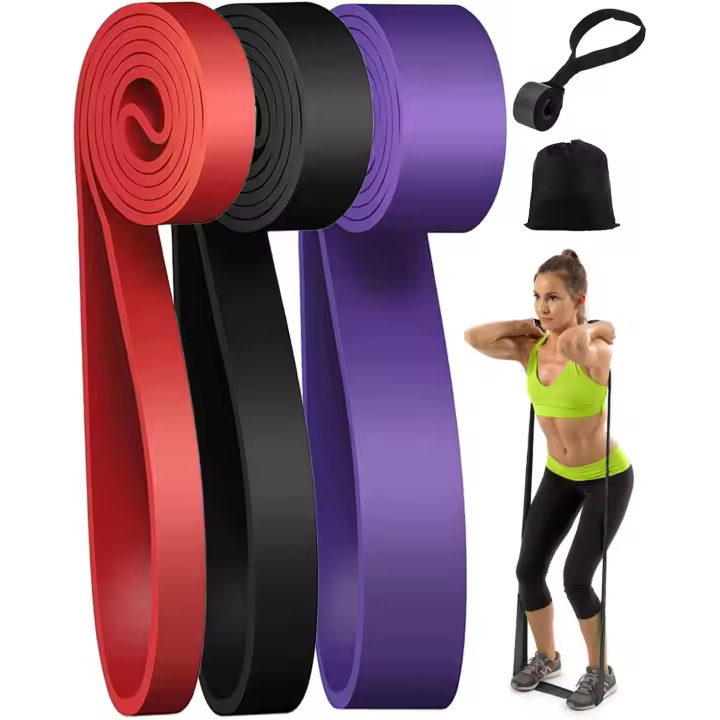 Bandas de tracción para entrenamiento de fuerza Fitness Pilates Yoga Stretch Toning Bandas de trazado Incluye Ancl de Puerta - 1
