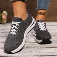 Zapatillas De Lona Para Mujer 2024 Moda Sin Cordones Suela Baja Color Sólido Casual Zapatos Vulcánicos Talla Grande Zapatillas Mujer - details 5