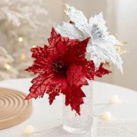 Decoraciones De Navidad Glitosa Con Flores Artificiales Árbol De Navidad Colgante Wreath Adornos Fiesta De Año Nuevo Regalos Para Niños 2025 - details 2