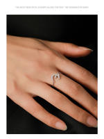 Zenyth elegante Anillo ajustable de Plata de Ley 925 con Cadena del Alfabeto Árabe para Mujer, Boda, cumpleaños, regalo del Día DE LA Madre - details 7