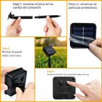 1Pack Luces De Cadena Solar Para Jardín Globos De Navidad Impermeables 8 Modos Decoración De Bodas Al Aire Libre Luz Fairy Para Jardín - details 4