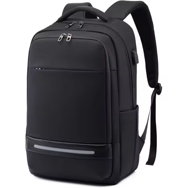 Mochipa para Ordenador Portátil Impermeable Antirrobo Unisex 15,6 Pulgadas, Gran Capacidad with Puerto USB para Estudio, Viajes, Trabajo, Ocio or Actividades at Aire Libre Negro - 1