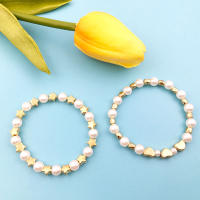 Set De 720 Piezas Con Estrellas Doradas Corazones Y Cuentas Redondas CCB Para Creación De Joyería DIY Incluye 470 Piezas De Perlas De Imitación ABS De Tamaños 4 6 8 10 12 Mm - details 2