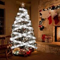 Luces De Navidad LED Cadena De Tules Con Borlas Adornos De Árbol De Navidad Decoración Para El Hogar 2024 Navidad Natal Año Nuevo 2025 - details 12