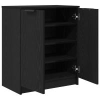 Cabinet para zapatos vidaXL Negro Roble 59x35x70 cm Madera elaborada - details 3