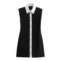 Vestido Mini De Verano Para Mujer TRAF Con Cuello En V Y Mangas Cortas Estilo Vintage Chic Sin Mangas A-Line Traje De Noche - details 1
