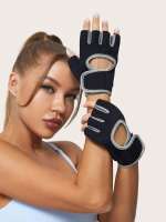 Guantes De Entrenamiento Para Hombre Y Mujer Transpirables Anti Deslizamiento De Media Dedo Para Ciclismo Y Ejercicio En Barra Horizontal - details 1