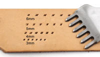 Herramienta De Perforación Para Cuero Con Espaciado De 3/4/5/6mm Herramientas De Costura Y Perforación DIY De Metal Prong 1/2/4/6 - details 1