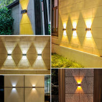 Lámpara De Pared Solar LED Impermeable Para Exterior Iluminación De Jardín Paisajística Para Pared De Patio Valla Escaleras Jardín - details 8