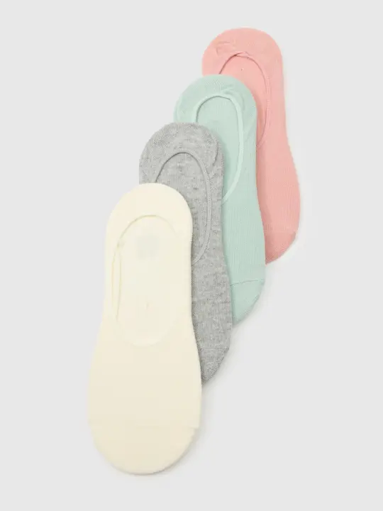 Pack 4 pares de calcetines pinkies en distintos colores lisos INSIDE - 1