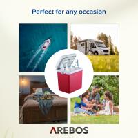 AREBOS Termoeléctricas coche caja fría mantener la caja caliente 12V 230V Rojo - details 7