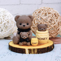 Molde De Velas De Silicona En Forma De Oso Teddy Jarra De Miel Tamaño Medio Para Hacer Sabores Y Decoración De Habitaciones De Bebés - details 0