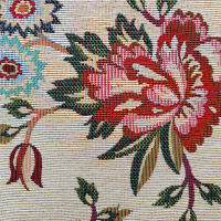 Lafábricadelastelas- Gobelino Jacquard, tela por metros flores diversas, vintage .Tapicería, resistente, opaco, de calidad, cortinas, cojines, colchas, bolsos. - details 4