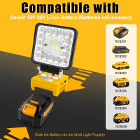 Lámpara De Trabajo LED Portátil 36LED Para Herramienta Dewalt Con Batería Li-ion 18V-20V Spot De Exterior Luz De Flashlight - details 3