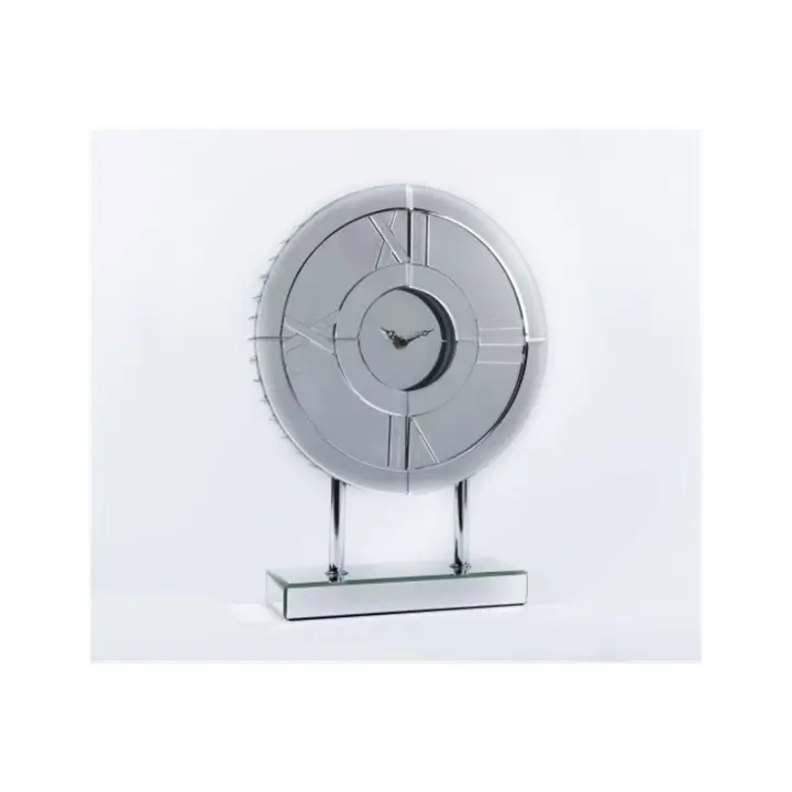 Reloj Sobremesa Redondo Espejo Elise Números Romanos Diseño Moderno - 1
