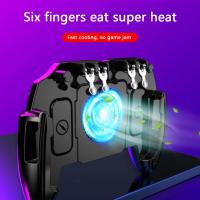 Controlador De Juego PUBG Mobile Joystick L1R1 Trigger Gamepad Para COD iOS Android Seis Dedos Gamepad De Disparo Móvil Con Ventilador De Enfriamiento - details 4