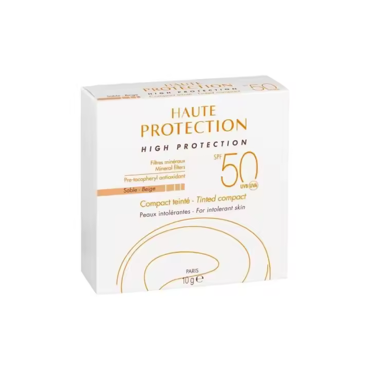 Avene Solar Mineral Compacto Arena SPF50 10g - Protección Amplia UVB-UVA 100% Mineral Sin Perfume - 1