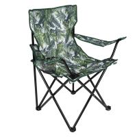 Conjunto de 2 Sillas Plegables para Camping y Playa con Reposabrazos y Portavasos Hojas Verdes- Resistente y Cómoda - 50x50x80cm - details 3