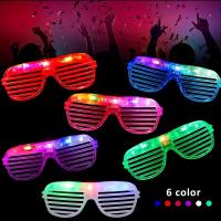 Gafas LED Brillantes En La Oscuridad Lote De 10-50 Piezas 6 Colores Glow Para Fiesta Colores Neón Para Niños Y Adultos Suministros De Fiesta - details 0
