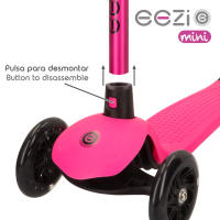 Patinete 3 ruedas fucsia c/manillar desmontable EEZI - details 5