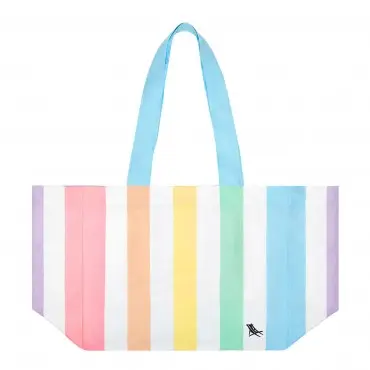 BOLSA DE PLAYA DOCK & BAY RAINBOW – COMPACTA, LIGERA Y RESISTENTE – 39×19 CM     PERGAMINO - 1
