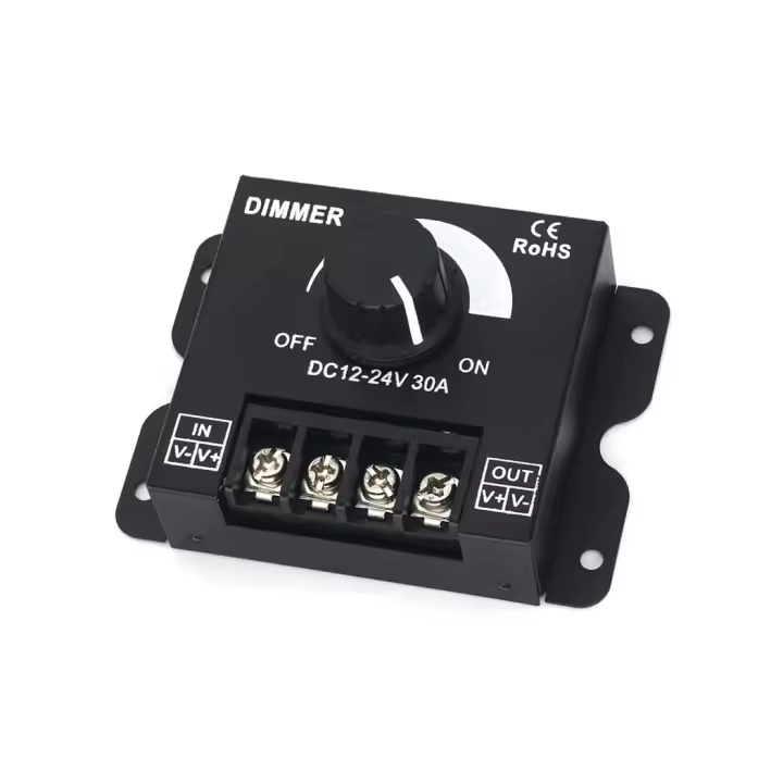 Regulador De Tensión LED Ajustable DC 12V-24V 30A 360W Controlador Para Tiras De Luz LED 5050 Regulador De Luminosidad - 1
