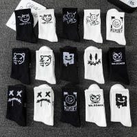 10 Pares De Calcetines De Medio Tobillo Para Hombres Con Caras De Graffiti Y Moda De Calle Wicking De Sudor Y Absorción De Humedad - details 0