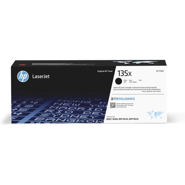 HP 135X W1350X, Negro, Cartucho Tóner Original  de Alta Capacidad, 2.400 Páginas, para Impresoras HP LaserJet M209dwe, MFP M234sdwe, MFP M234sdne, MFP M234sdn, MFP M234dwe, MFP M234dw, MFP M234sdw