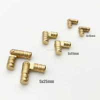 12pc Juego De Bisagras De Resorte Con Tornillo En Forma De L 90 Grados Dorado Cobre Antiguo Para Muebles Caja De Joyas Caja De Relojes - details 1