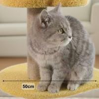Cature,Torre Rascador para Gatos con Diseño de Flor, Casa y Plataformas, Verde y Amarillo, 55*36*89CM - details 2