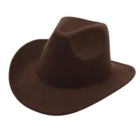 Sombrero De Vaquero Occidental Para Escenario Y Uso Exterior Protección Solar Estilo Étnico Tíbetano Panamá Francés Retro Unisex - details 6