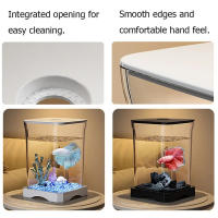Pequeño Acuario De Escritorio Mini Pez Dorado Tanque Betta Transparente Desmontable Caja De Acuario Pequeño Para Animales Acuáticos Para Sala De Estar En Casa - details 6