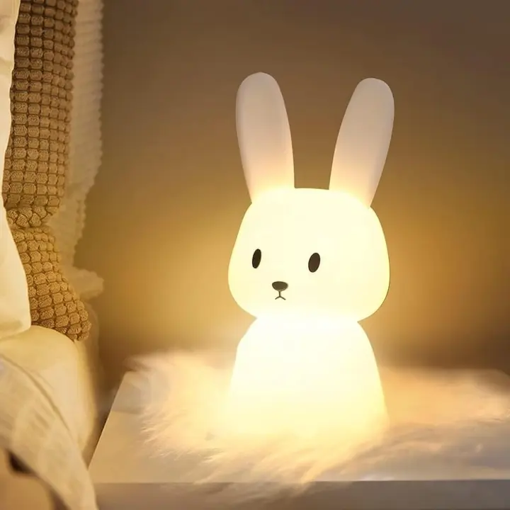 Luz de noche para bebés con 265 colores cambiantes y temporizador de 3 horas, lámpara de noche táctil para recién nacidos, lámpara recargable y bonita. - 1