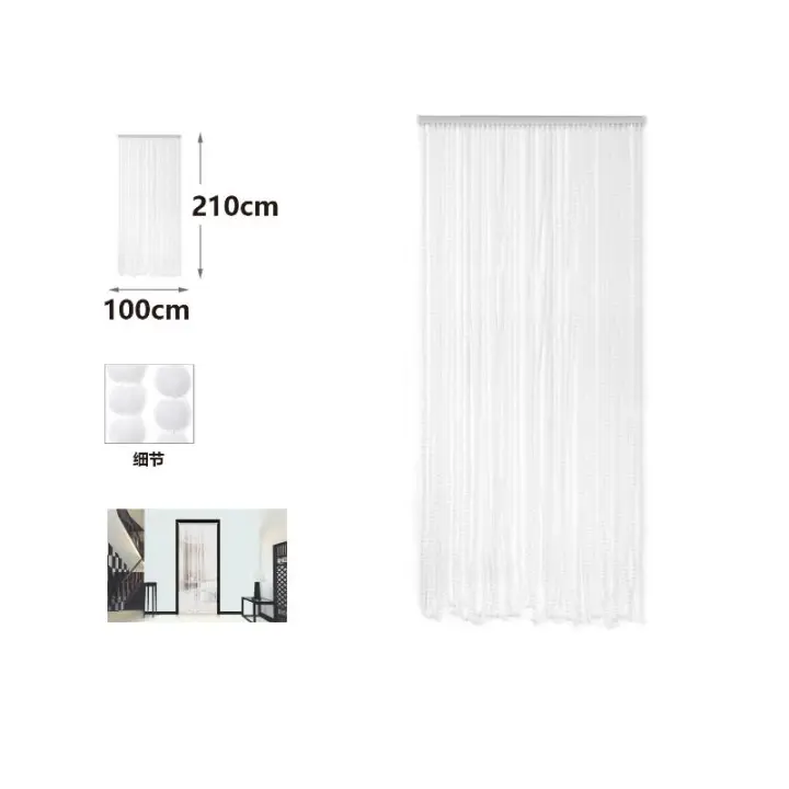 Maxia Market - Cortina de Cuerda Trenzada de Algodón para Puerta de Exterior - 1