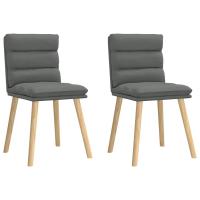 vidaXL Sillas de comedor 2 unidades tela gris en color Taupé/Azul vaquero/Negro y más | cómodas modernas ergonómicas para comedor cocina salón hogar - details 5