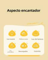 Lámpara Nocturna Recargable LED En Forma De Pato De Silicona Cartoon Para Decoración De Dormitorio Regalo Para Niños Luz De Ambiente Para Dormir - details 1