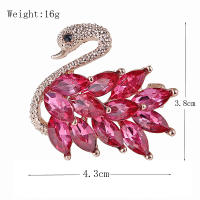 Broche De Cisne Elegante Con Cristal Para Mujeres Y Niñas Broche De Animal Brillante De Zinc Aleación Para Casual Oficina Fiesta Boda - details 3
