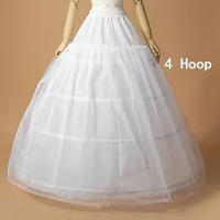 Nueva Llegada De Enagua De Encaje Con 4 Aros Para Vestido De Boda Jupon Mariage Halka Rockabilly Con Tulle Material De Poliéster - details 1