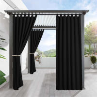 Cortina De Aislamiento Térmico Impermeable Al Aire Libre 1PC Para Patio Porche Pergola Cabana Decoración Tab Top Modern Style - details 7