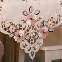 Mantel Rectangular Bordado Con Flores Huecas Pastoral Tapete De Mesa De Tela De Poliéster Y Algodón Impermeable Y Resistente Al Aceite Para Hogar Y Bodas - details 4